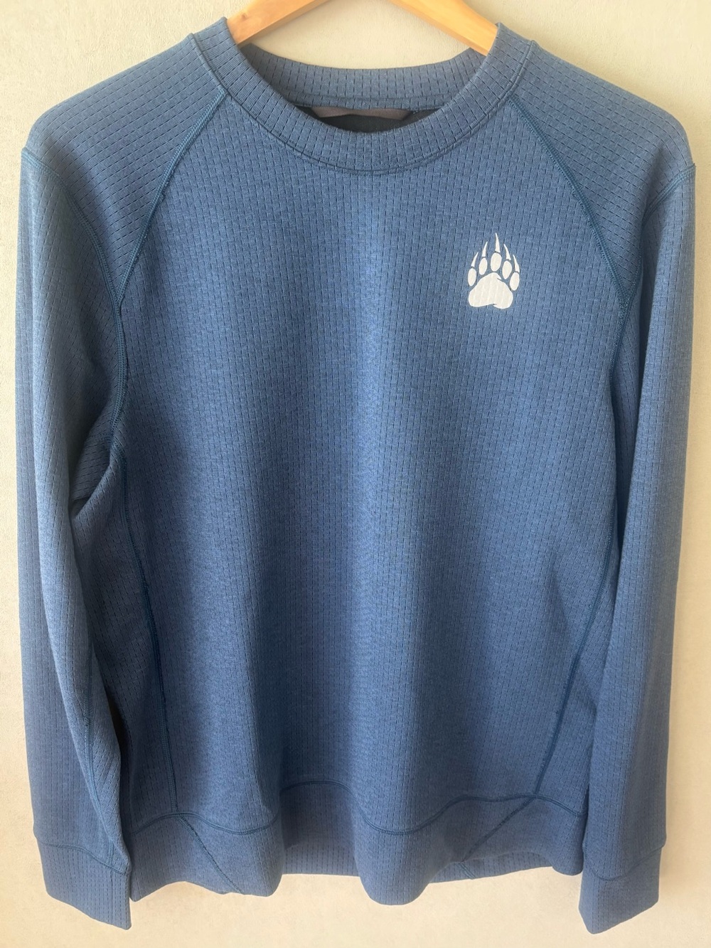 Alaskan hardgear Duluth Trading Co Blue Crewneck Waffle Thermal Pullover medium